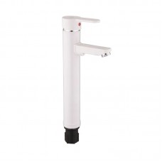 Смеситель для умывальника Plamix Raul-001-A HIGH White (без подвода) (PM0655)
