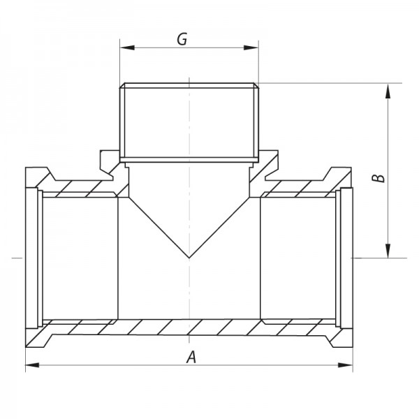 Тройник 1/2'' ВНВ Koer KF.T06FMF (KF0066)