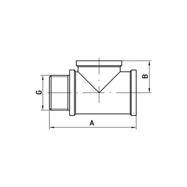 Тройник 1/2" ВНВ Koer KF.T06FMF.WN (KR3029)