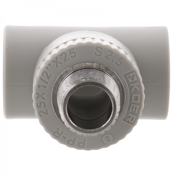 Тройник полипропиленовый с наружной резьбой 25x1/2"х25 KOER K0109.PRO (KP0130)