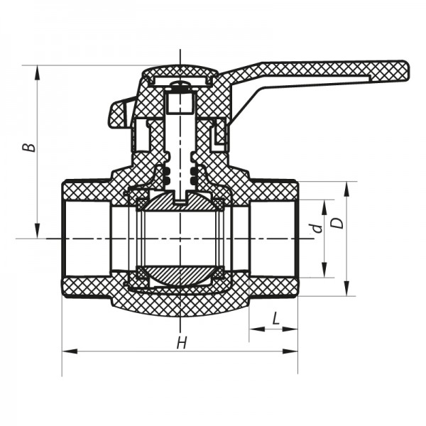 Кран кульовий 25 PPR Koer K0176.PRO (KP0228)