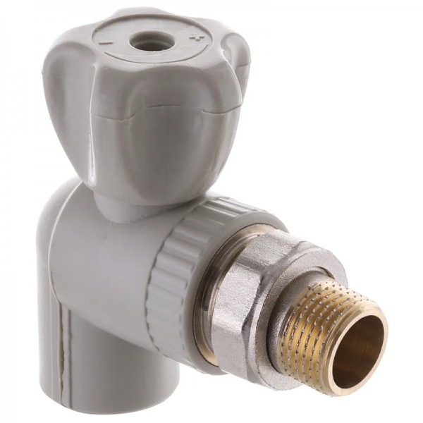 Кран радиаторный угловой 20x1/2" Europroduct EP.0120 (латунный шар) (EP4045)