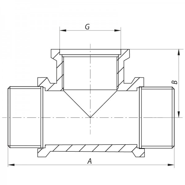 Трійник 1/2" ЗВЗ Koer KF.T06MFM (KF0070)