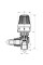 Кран термостатический с термоголовкой угловой 25x3/4" PPR Koer K0154.PRO (KP0196)