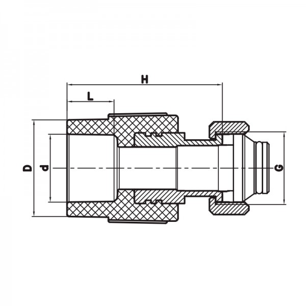 Муфта PPR с евроконусом и накидной гайкой 20x3/4" Koer K0240.PRO White (KP3134)