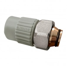 Муфта PPR с евроконусом и накидной гайкой 20x3/4" Koer K0240.PRO White (KP3134)