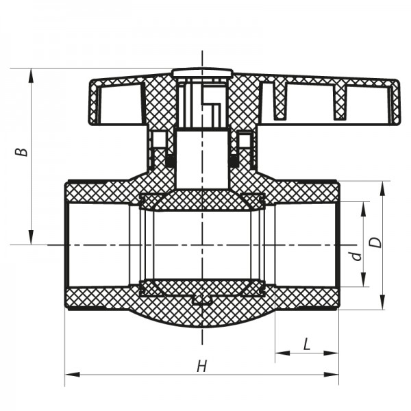 Кран шаровой 20 PPR Koer K0082.PRO (KP0099)