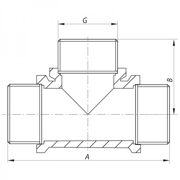 Тройник 1/2'' ННН Koer KF.T06M (KF0069)
