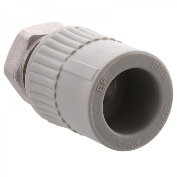 Муфта полипропиленовая с накидной гайкой 20x1/2" EUROPRODUCT EP.0103 (EP4028)