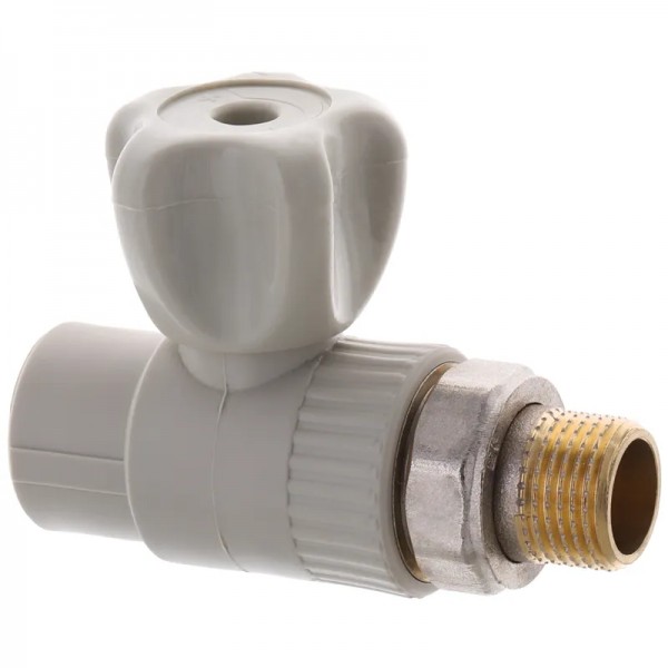 Кран радіаторний прямий 20x1/2" Europroduct EP.0123 (сталева куля) (EP4048)