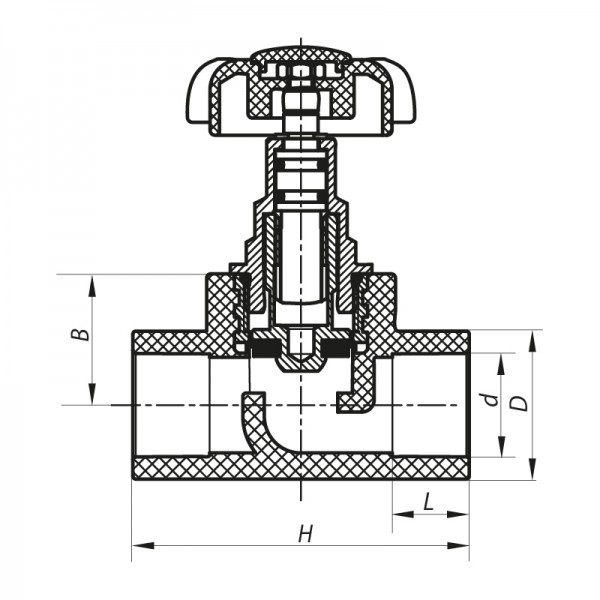 Кран вентильний 25 Koer PPR K0184.PRO (KP0238)