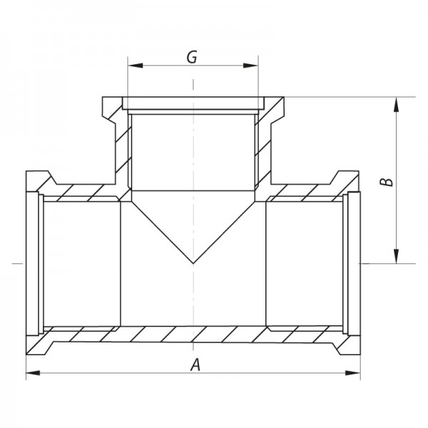 Трійник 1/2" з внутрішнім різьбленням Koer КФ. T06F - 1/2'' (KR3050)