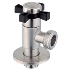 Кран для подключения сантехприборов Zerix VAL-10-1/2x3/4 с нерж.стали SUS304 (ZX5103)