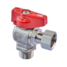 Кран шаровой Roho R116-050 -1/2"х1/2" ВЗ угловой Н/Г, ручка "бабочка" красная (RO0235)