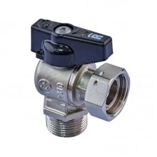 Кран шаровой угловой Н/Г, Roho R116-075B -3/4"х3/4" ВЗ ручка "бабочка" черная (RO0238)