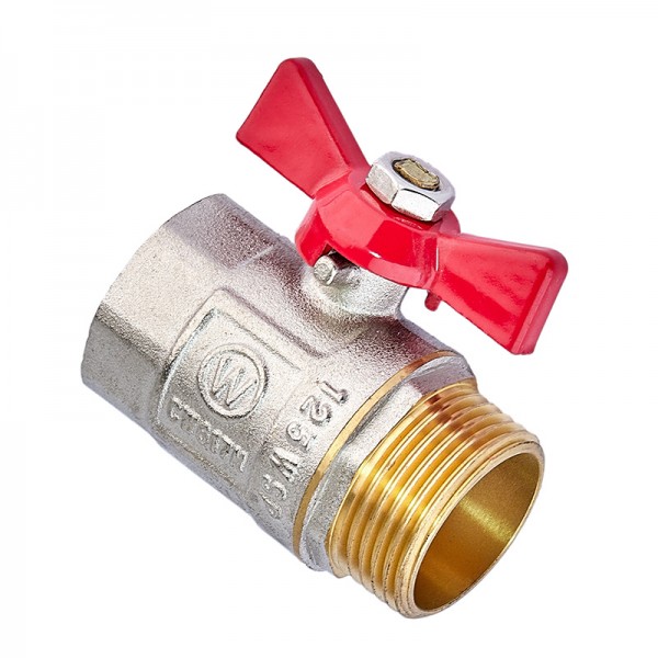 Кран кульовий Waterpro WP607-25FMW - 1" ГШМ (сталевий метелик) (WP3295)