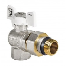 Кран с американкой 1/2" "антипротечка"(Koer KR.228.W-Gi) угловой белый (KR0195)