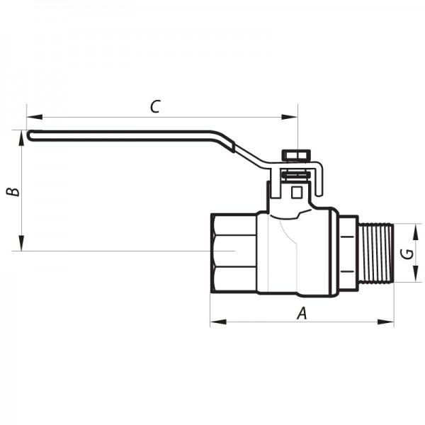 Кран шаровый 1-1/2" ГШР (NF.621) Nolf (NF2934)