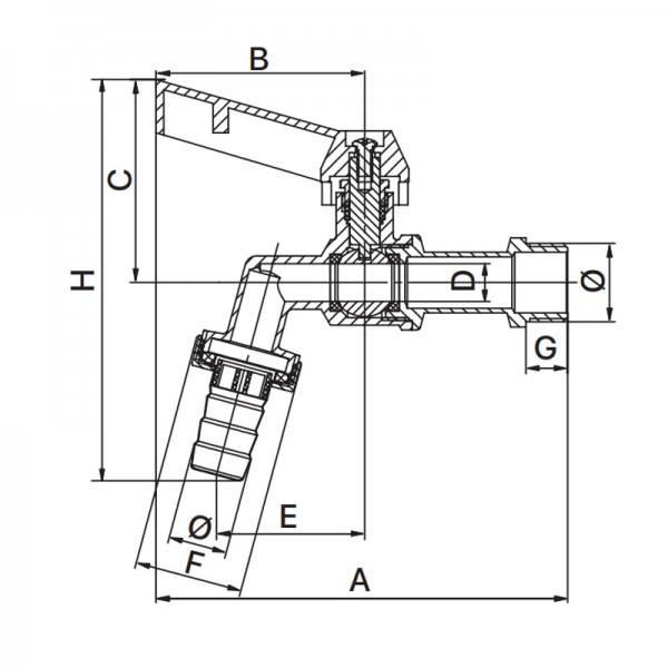 Кран для поливу Europroduct EP.3101 1/2" (EP6025)