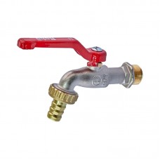 Кран садовый Roho R353-050 -1/2" ручка "рычаг" красная (RO0239)