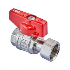 Кран кульовий Roho R115-050 -1/2"х1/2" ВВ прямий Н/Г, ручка "метелик" червона (RO0231)