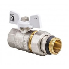 Кран с американкой 1/2" "антипротечка" (Koer KR.227.W-Gi) белый (KR0190)