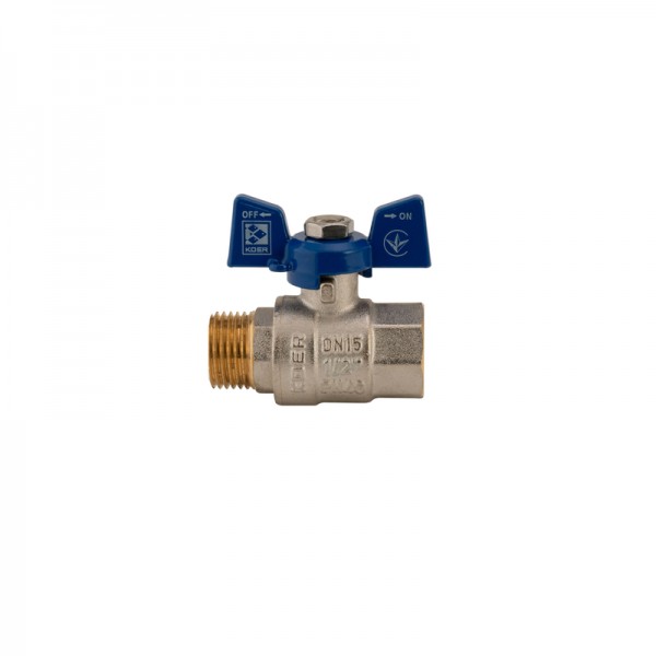 Кран шаровый Koer 1/2" ГШМ (KR.218.B) синий (KR2722)