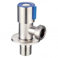 Кран для підключення сантехприладів Zerix VAL-03-1/2x3/4 з нержавіючої сталі SUS304 (синій) (MX0685