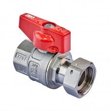 Кран шаровой прямой Н/Г Roho R115-075 -3/4"х3/4" ВВ, ручка "бабочка" красная (RO0233)