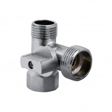 Кран для підключення сантехприборів 1/2Mx3/4Mx1/2F (NF.1110) Nolf (NF2971)