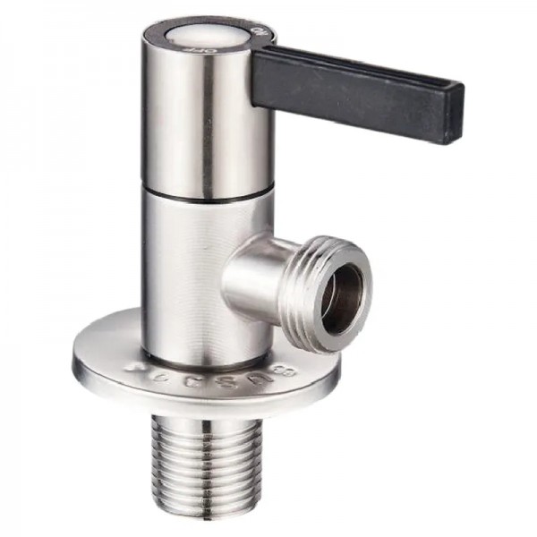 Кран для підключення сантехприладів Zerix VAL-11-1/2x1/2 з нерж.сталі SUS304 (ZX5104)