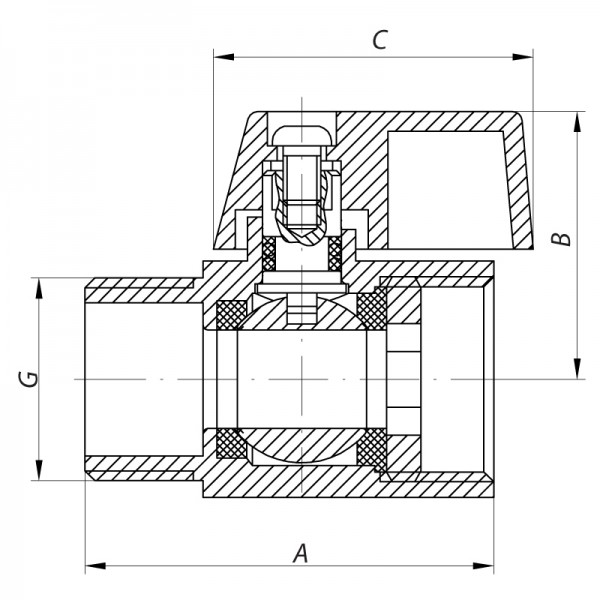 Кран "мини" 1/2" ГШМ Koer KR.401 (KR0156)
