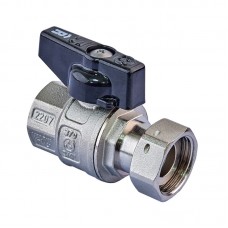 Кран шаровой Roho R115-075B -3/4"х3/4" прямой Н/Г, ручка "бабочка" черная (RO0234)