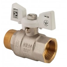 Кран шаровой KOER 3/4" ГШМ (KR.218.W) белый (KR0183)