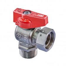 Кран шаровой угловой Н/Г, ручка "бабочка" красная Roho R116-075 -3/4"х3/4" ВЗ (RO0237)