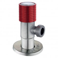 Кран для подключения сантехприборов Mixxus VAL-09-1/2x1/2 с нерж. стали SUS304 (красный) (MI6217)