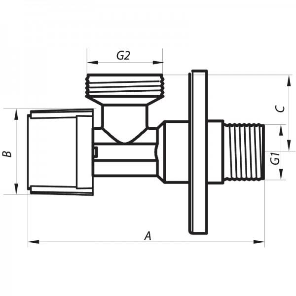 Кран для подключения сантехприборов 1/2"x3/4" (NF.1101) Nolf (NF2973)