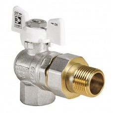 Кран с американкой 3/4" (Koer KR.228.W) угловой белый (KR0100)