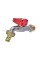 Кран садовый Roho R363-050 -1/2", ручка "бабочка" красная (RO0240)