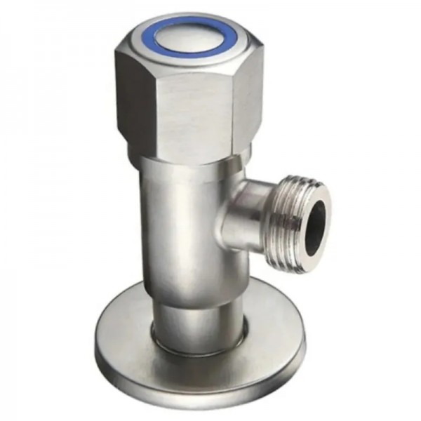 Кран вентильный для подкл. сантехприборов Zerix LR70508C (нерж. сталь) (LL1499)