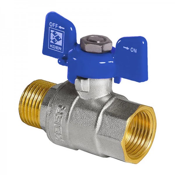 Кран шаровой Koer 3/4" ГШМ (KR.218.B) синий (KR2723)