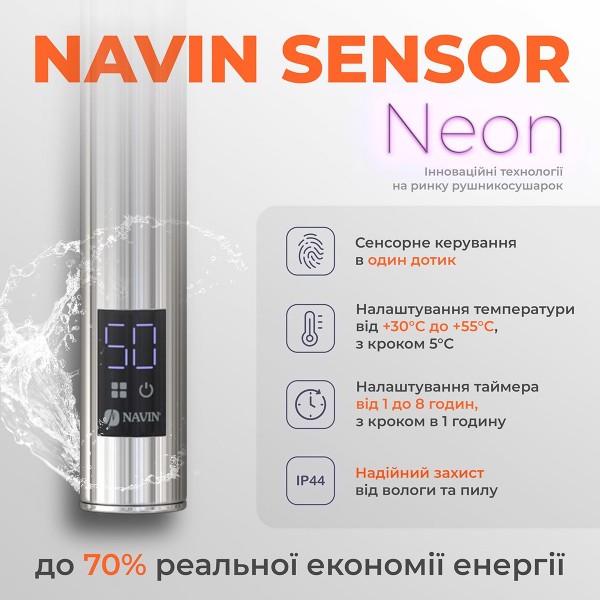 Полотенцесушитель Премиум 500х700 Sensor с таймером, левый