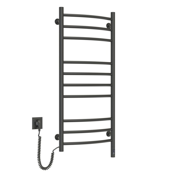 Рушникосушка Камелія 480х1000 Sensor ліва з таймером, чорний муар