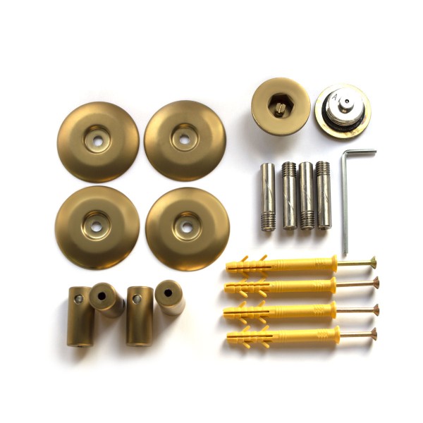 Водяной нержавеющий полотенцесушитель Камелия 500х800 матовое золото