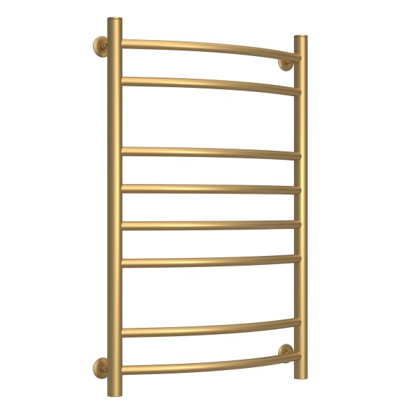 Водяной нержавеющий полотенцесушитель Камелия 500х800 матовое золото