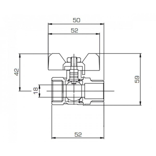 Шаровой кран 3/4" внутренняя-наружная резьба REMER 363MF34
