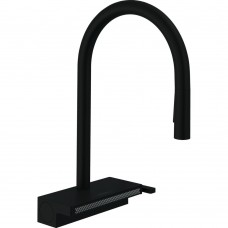Смеситель кухонный с вытяжным изливом Hansgrohe Aguno Select 170 3jet черный матовый (73831670)