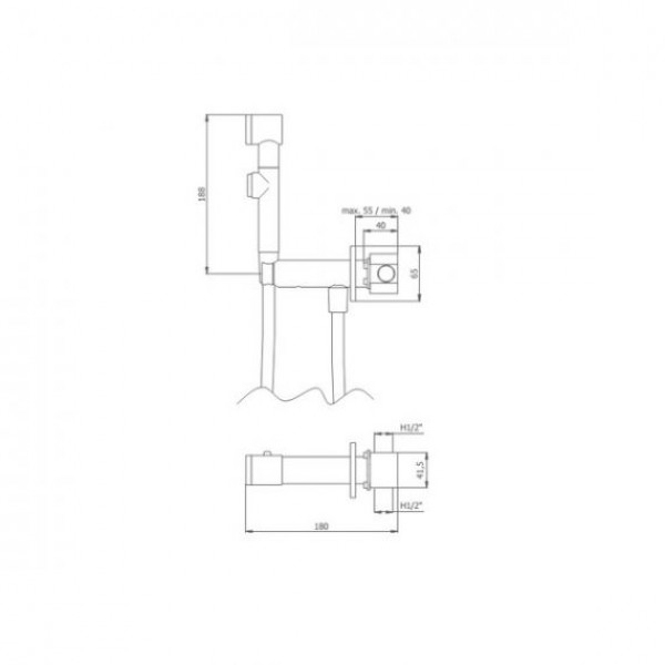 Гігієнічний душ, GRB Intimixer, хром (08225100)
