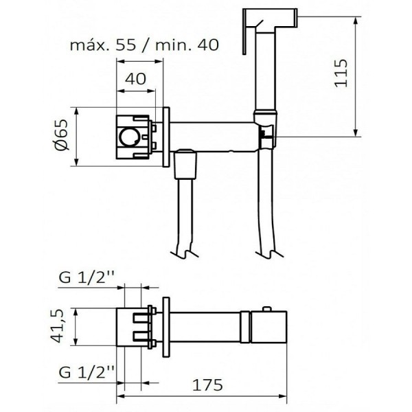 Гігієнічний душ, GRB Intimixer, білий матовий (08225101)