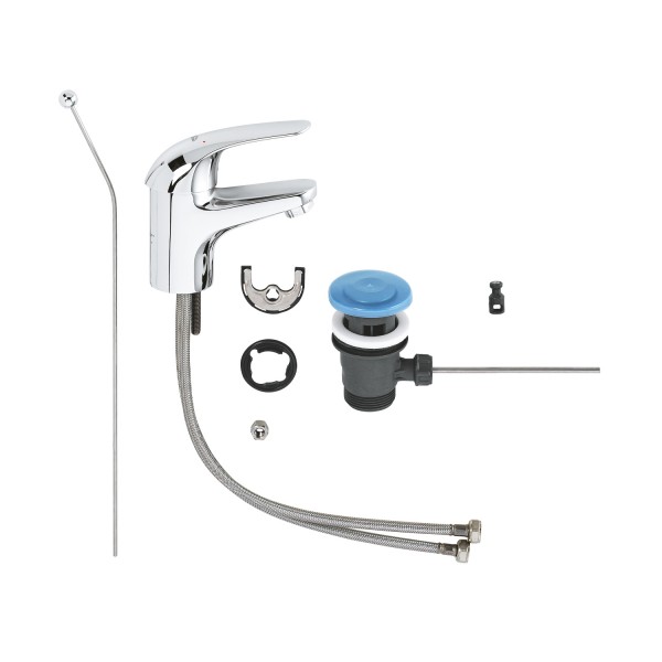 Смеситель для раковины Grohe Euroeco S-Size 23262000 с донным клапаном